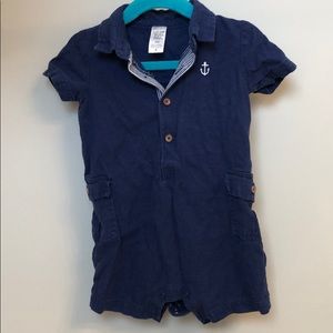 12 M Baby Linen Romper